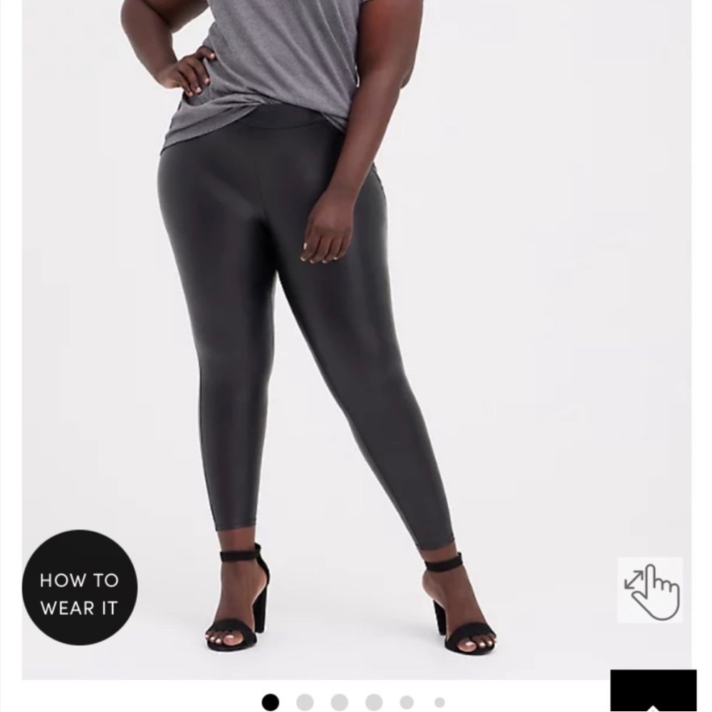 Torrid - Platinum Legging – Faux Leather Black - Size 1 or 14/16